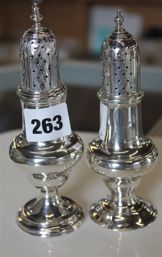 2 x 18th century sugar casters (a.f)
